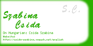 szabina csida business card